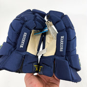 New Navy and Yellow Bauer Vapor Hyperlite Gloves | 14" | B577 - Top Flight Hockey