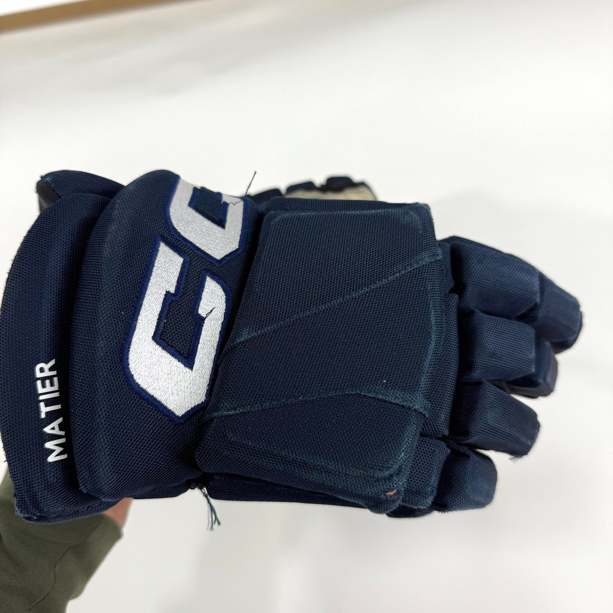 Used Navy CCM Tacks Pro Gloves | 14" | D373 - Top Flight Hockey