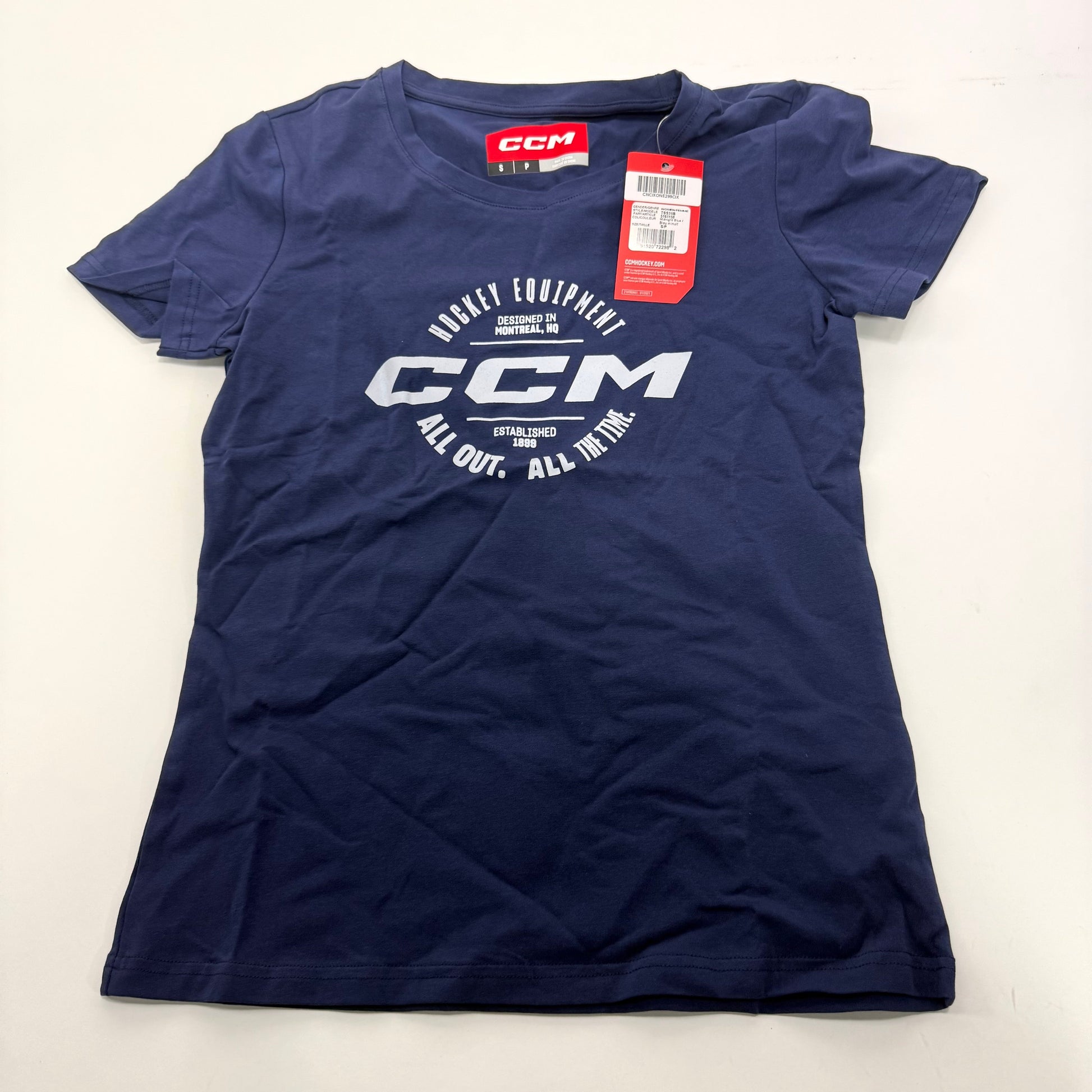 New CCM Womens Navy Spring SS Tee | Womens S | #191520722982 - Top Flight Hockey
