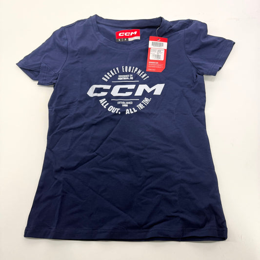 New CCM Womens Navy Spring SS Tee | Womens S | #191520722982 - Top Flight Hockey