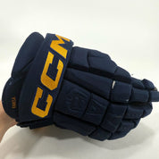 Used Navy STL Blues CCM HGCL Gloves | 15" | Faksa | D180 - Top Flight Hockey