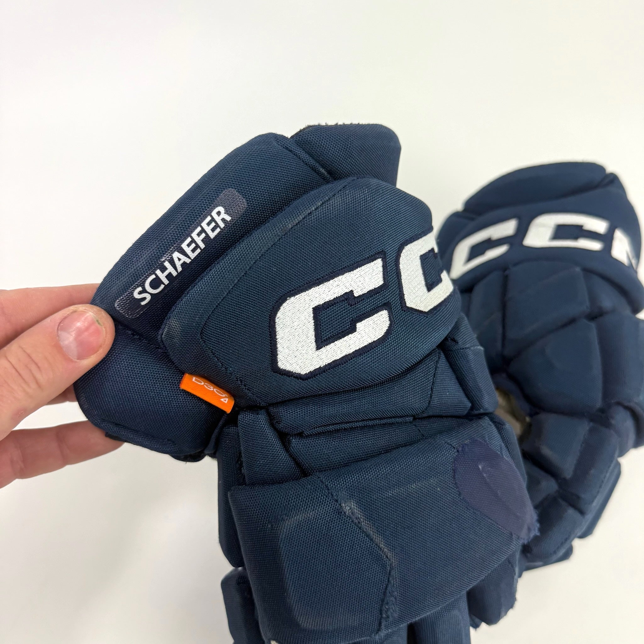 Used Navy CCM Jetspeed Pro Gloves | 14" | D354