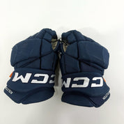 Used Navy CCM Jetspeed Pro Gloves | 14" | D374