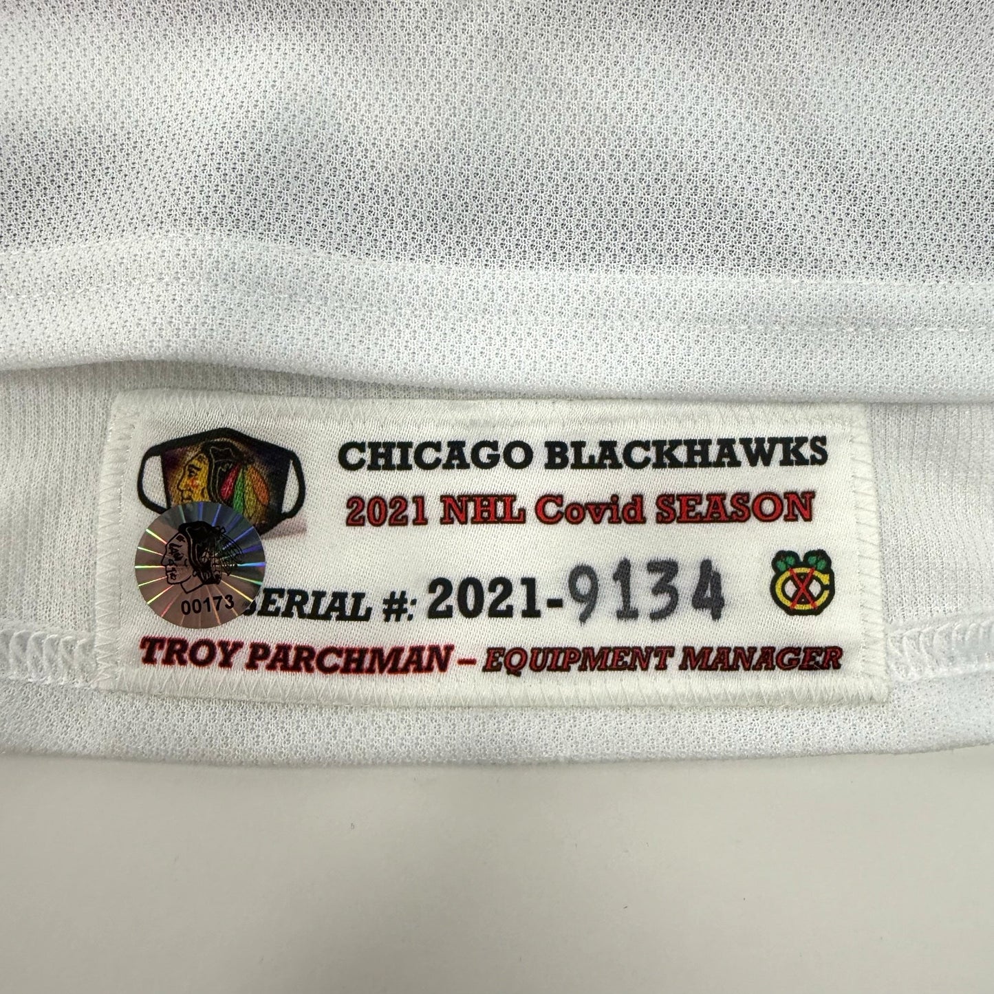 Adam Gaudette #11 Away Chicago Blackhawks Team Issued Jersey 2020-2021, Size 56 | 9134-173
