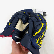 New Navy and Yellow Bauer Vapor 1x Pro Lite Gloves | 15" | B585 - Top Flight Hockey