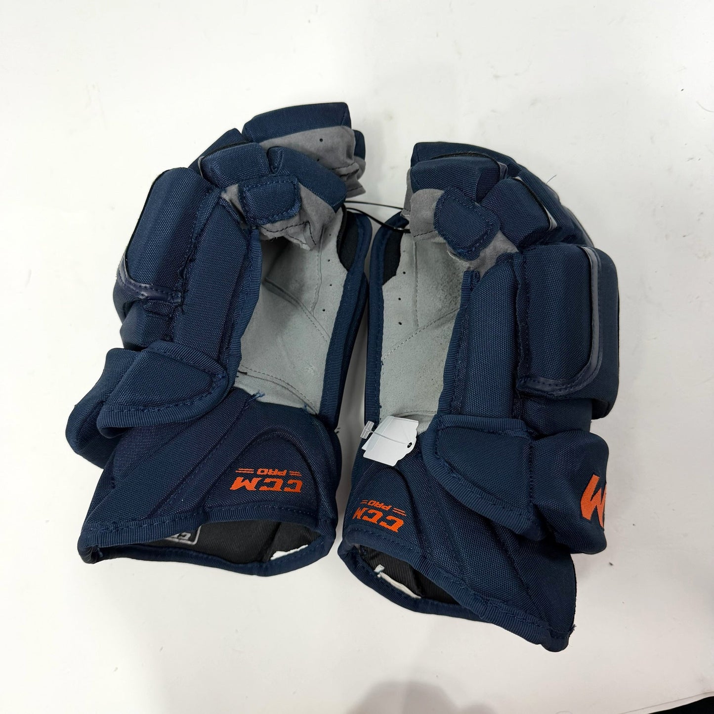 Used Navy and Orange CCM HG12 Gloves | 15" | AB672