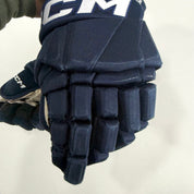 Used Navy CCM Tacks Pro Gloves | 14" | D373