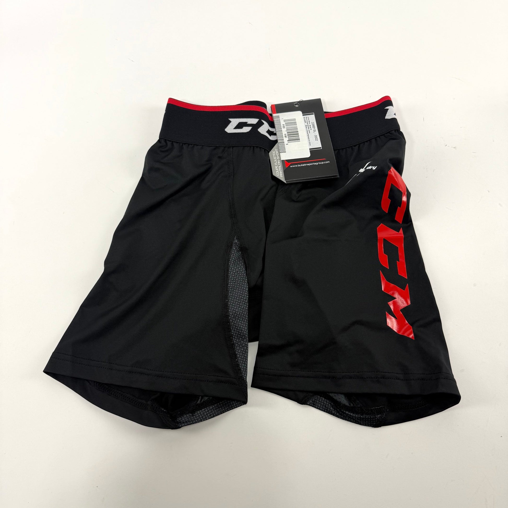 New Black Youth CCM Body Fit Short | Youth S | #191520519919 - Top Flight Hockey