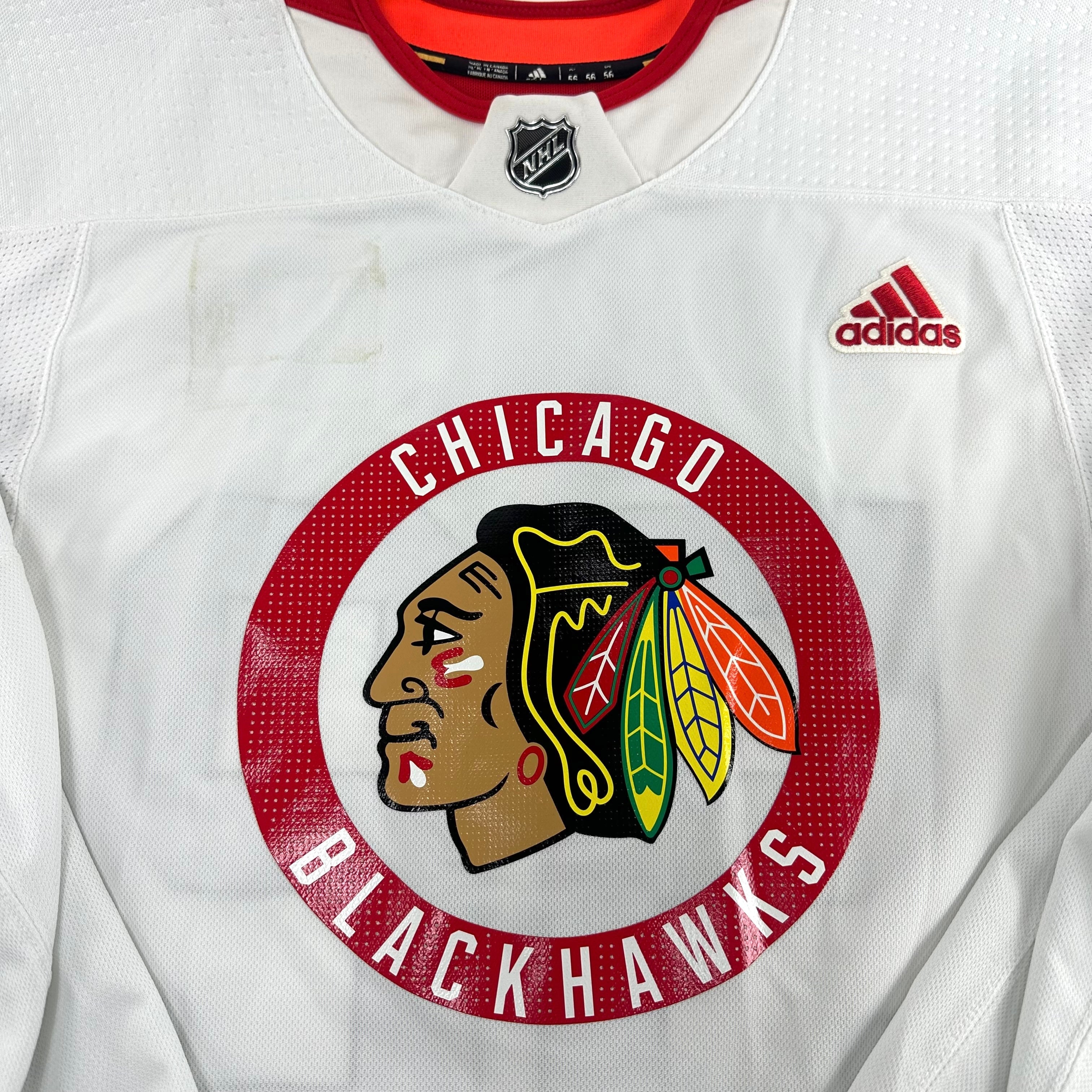 JOHNSON #52 - White Chicago Blackhawks Camp / Practice Jersey - Adidas