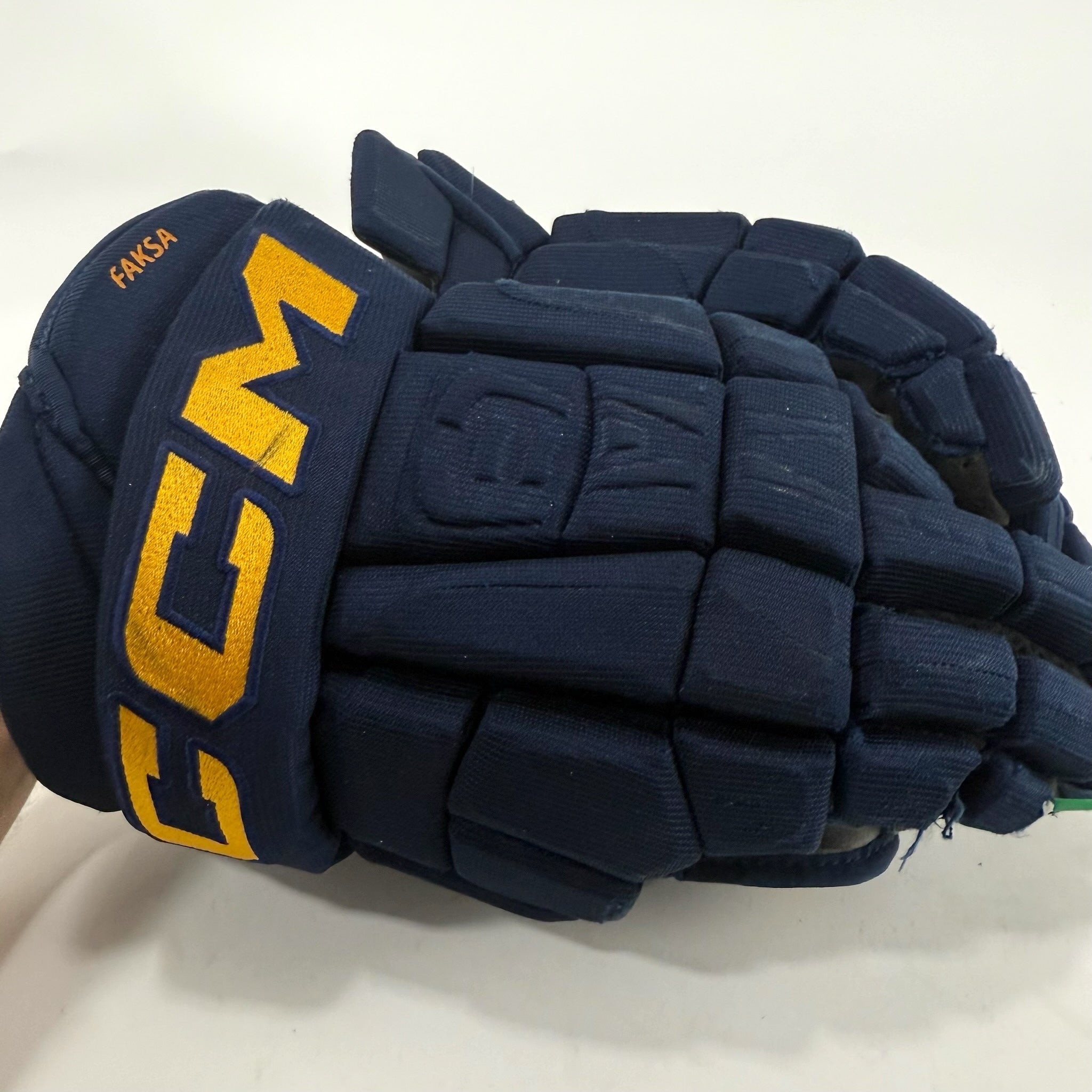 Used Navy STL Blues CCM HGCL Gloves | 15" | Faksa | D180 - Top Flight Hockey