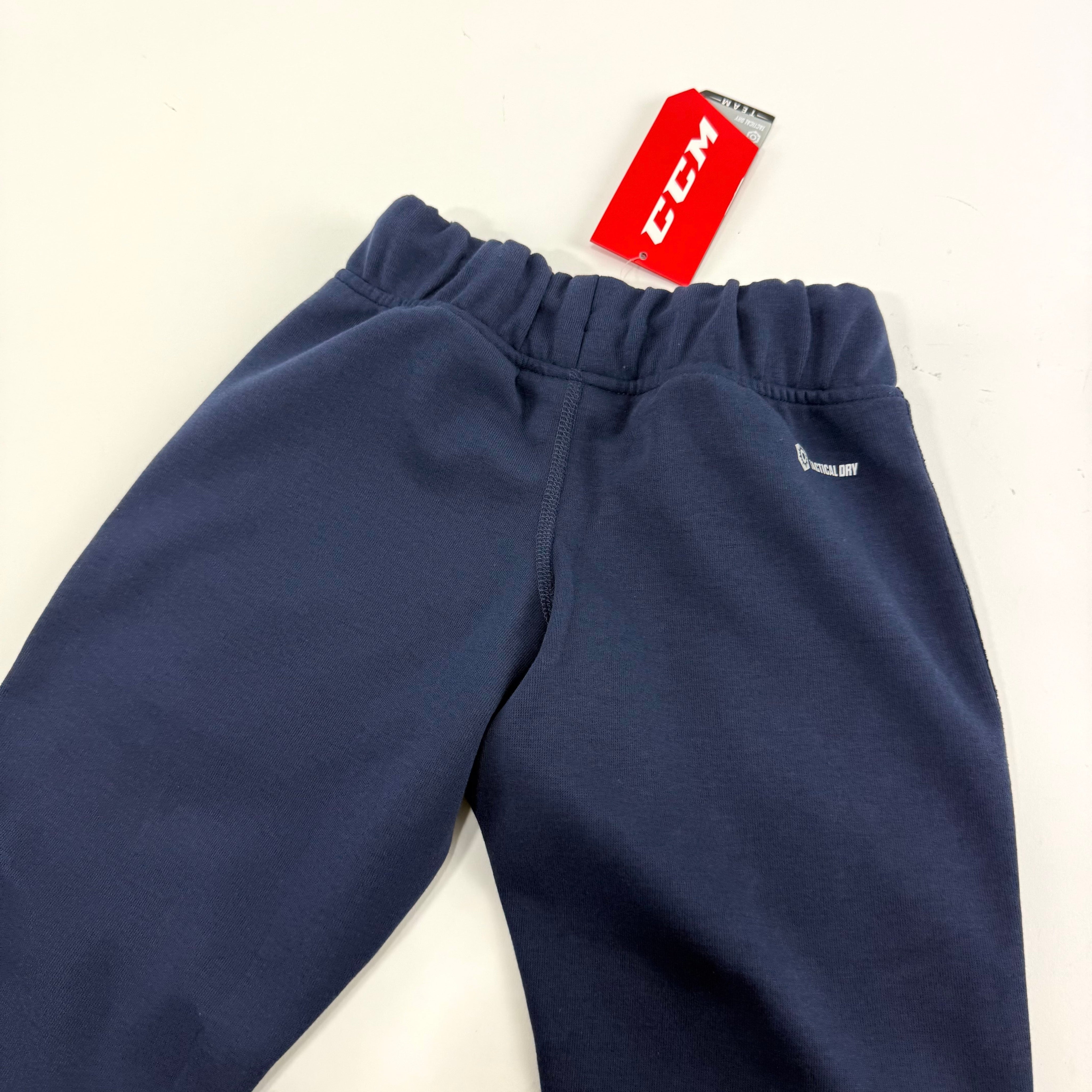 New Navy CCM Youth Premium Tapered Fleece Pant | Youth XXS | #191520015640 - Top Flight Hockey