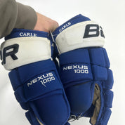 Used Royal Blue Bauer Nexus 1000 Gloves | 14" | Carle Tampa Bay | TBL379