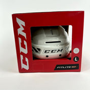 Brand New Large White CCM Fitlite 3DS Helmet