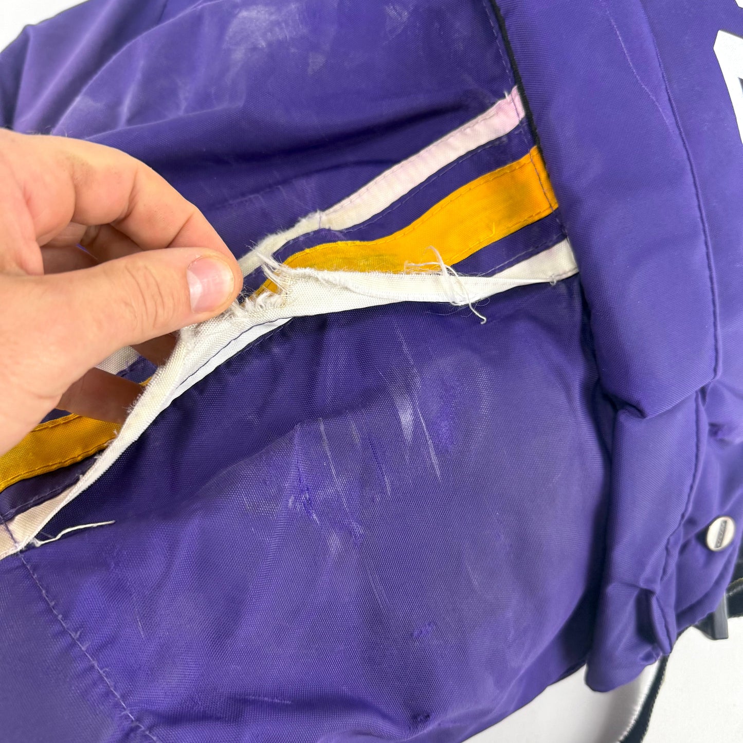 Used Purple/Yellow CCM Tacks 65C Pants | Large | E533