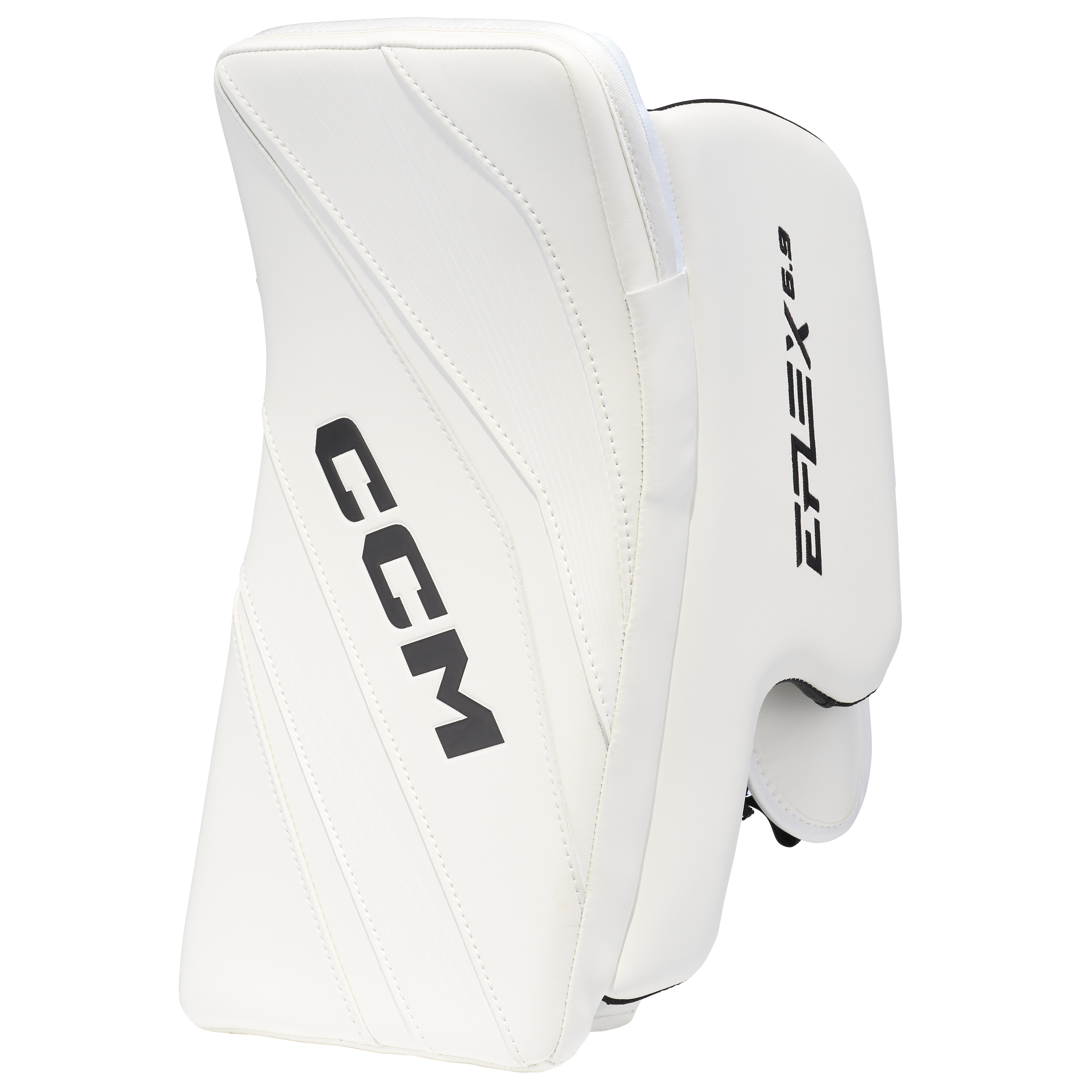 New CCM White E Flex 6.9 Goalie Blocker | Regular | Intermediate | #191520629854 - Top Flight Hockey
