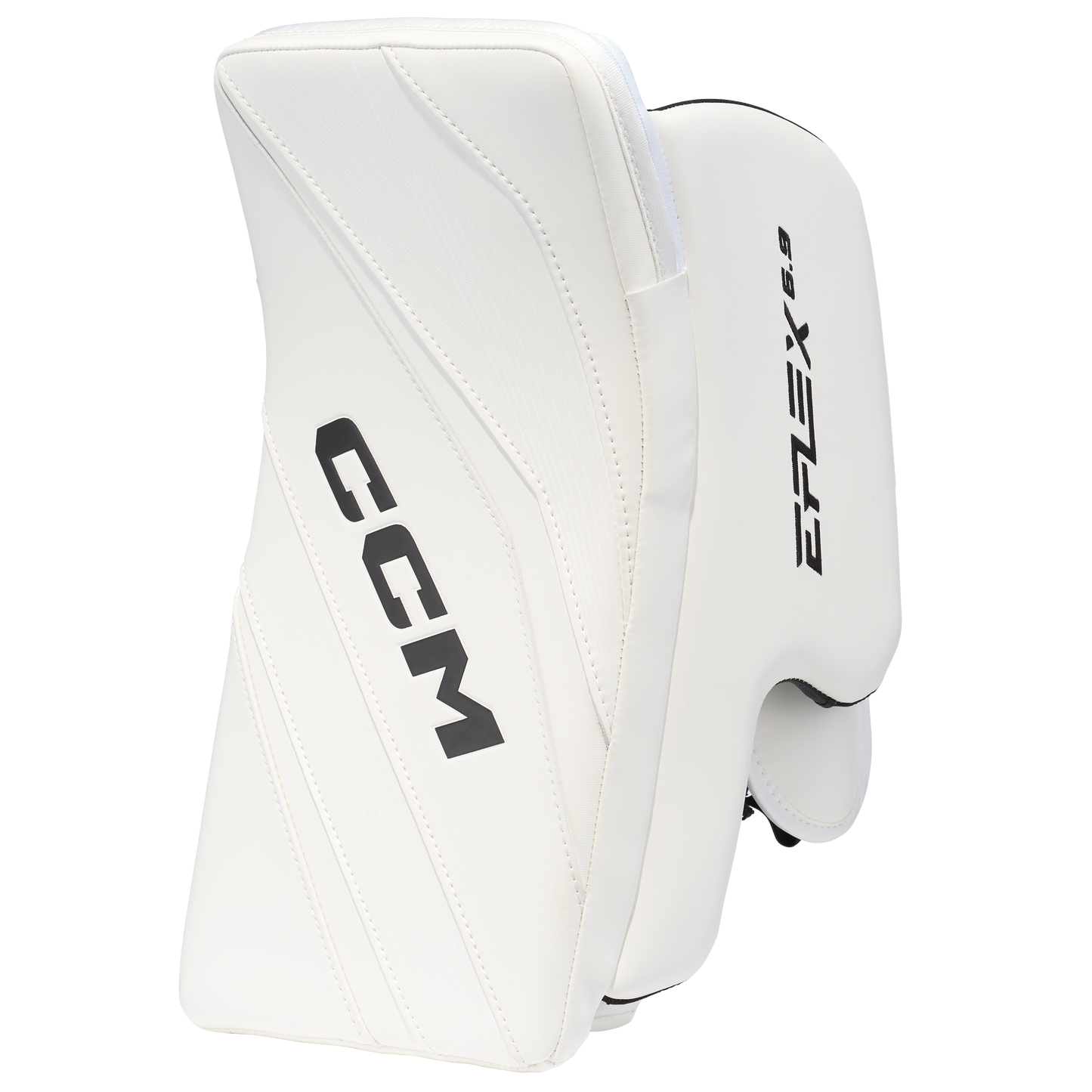 New CCM White E Flex 6.9 Goalie Blocker | Regular | Intermediate | #191520629854