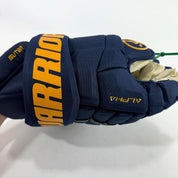 Used Navy STL Blues Warrior Alpha DX Pro Gloves | 14" | Suter | D184 - Top Flight Hockey