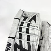 Used White and Black Vaughn Velocity 7400 Goalie Pads | 34 +1" - Top Flight Hockey