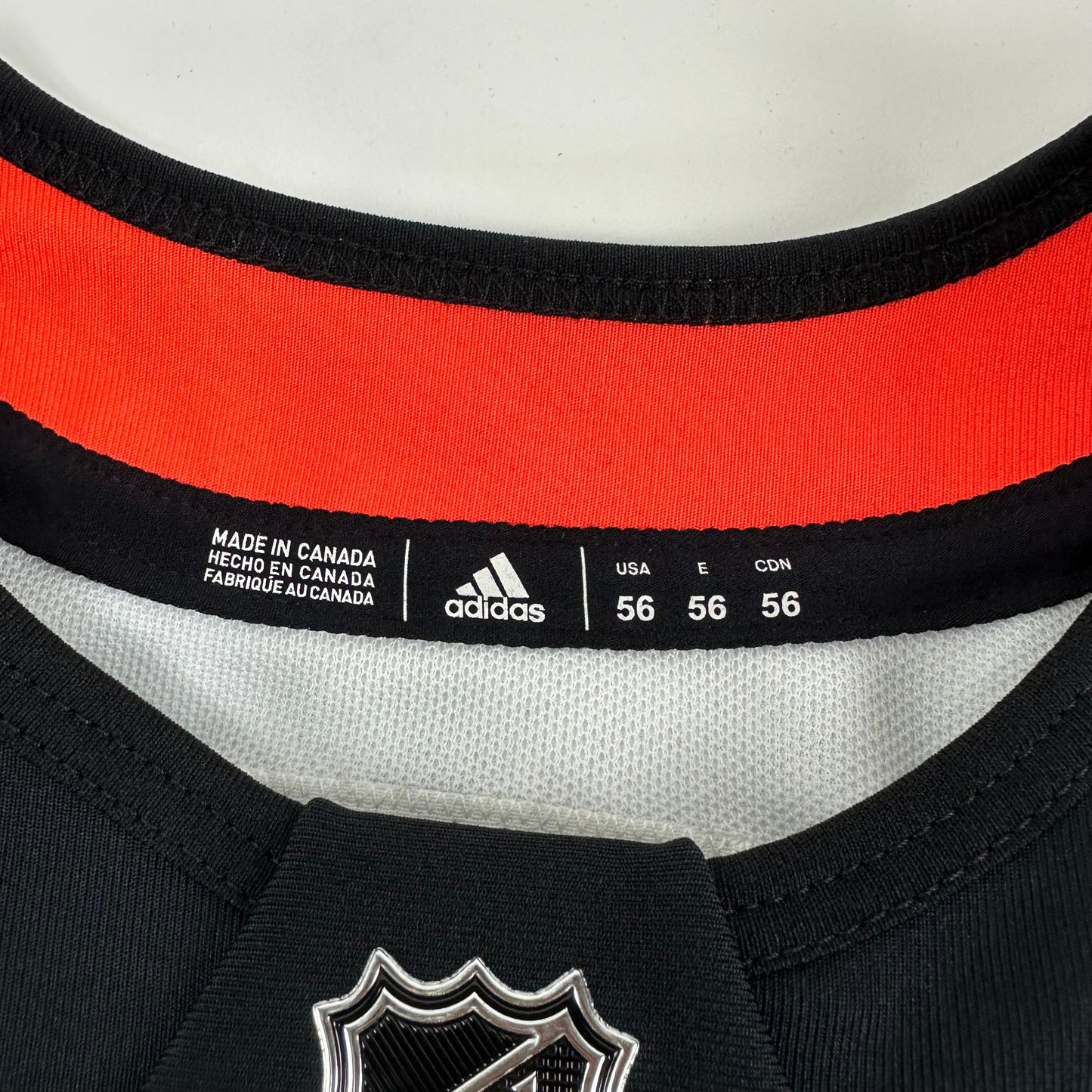 ROMEO #49 - Black Chicago Blackhawks Practice Jersey - Adidas MIC Size 56 - Top Flight Hockey