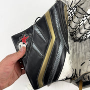 Used White/Black/Gold VGK Knights Brians Optik 2 Goalie Glove | Lehner | B621 - Top Flight Hockey