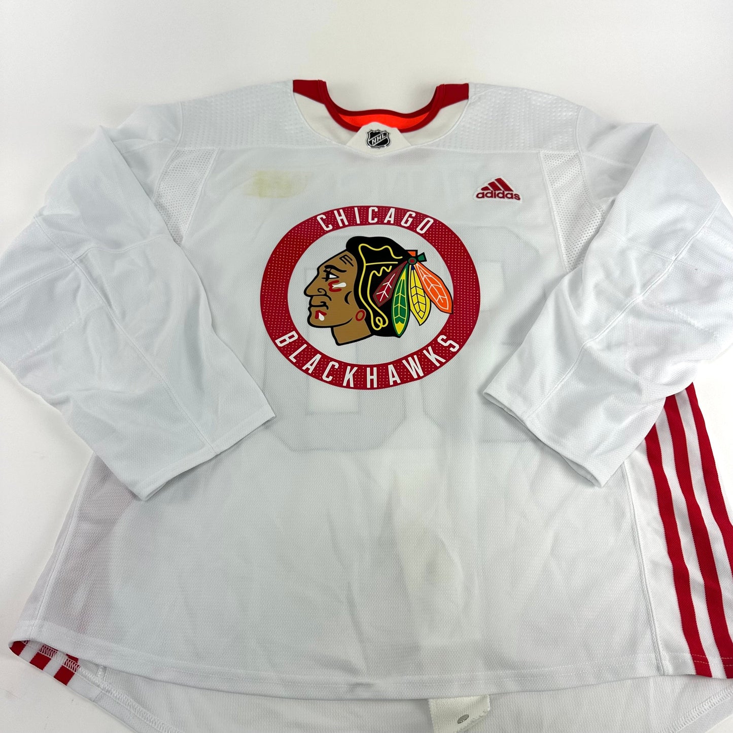 JOHNSON #90 - White Chicago Blackhawks Camp / Practice Jersey - Adidas MIC Size 56