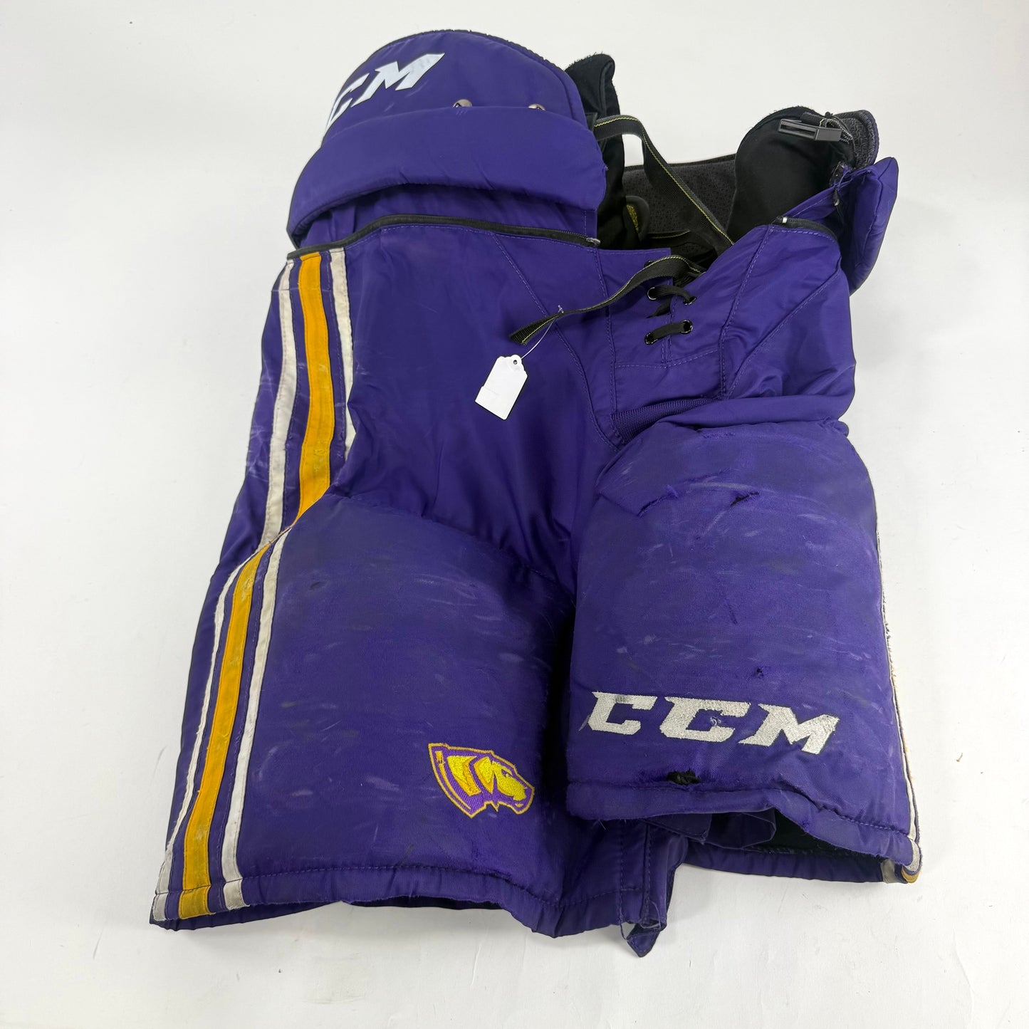 Used Purple/Yellow CCM Tacks 65C Pants | Large | E531