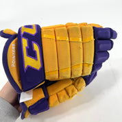 Used Yellow and Purple CCM 4 Roll Pro Gloves | 14" | E559 - Top Flight Hockey