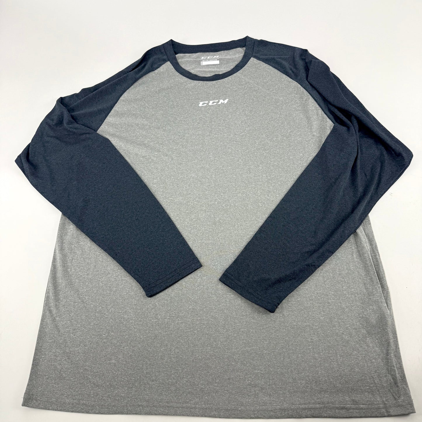 New CCM Mens Basecamp Two Tone Long Sleeve | Grey/Navy | Senior XL #191520510978