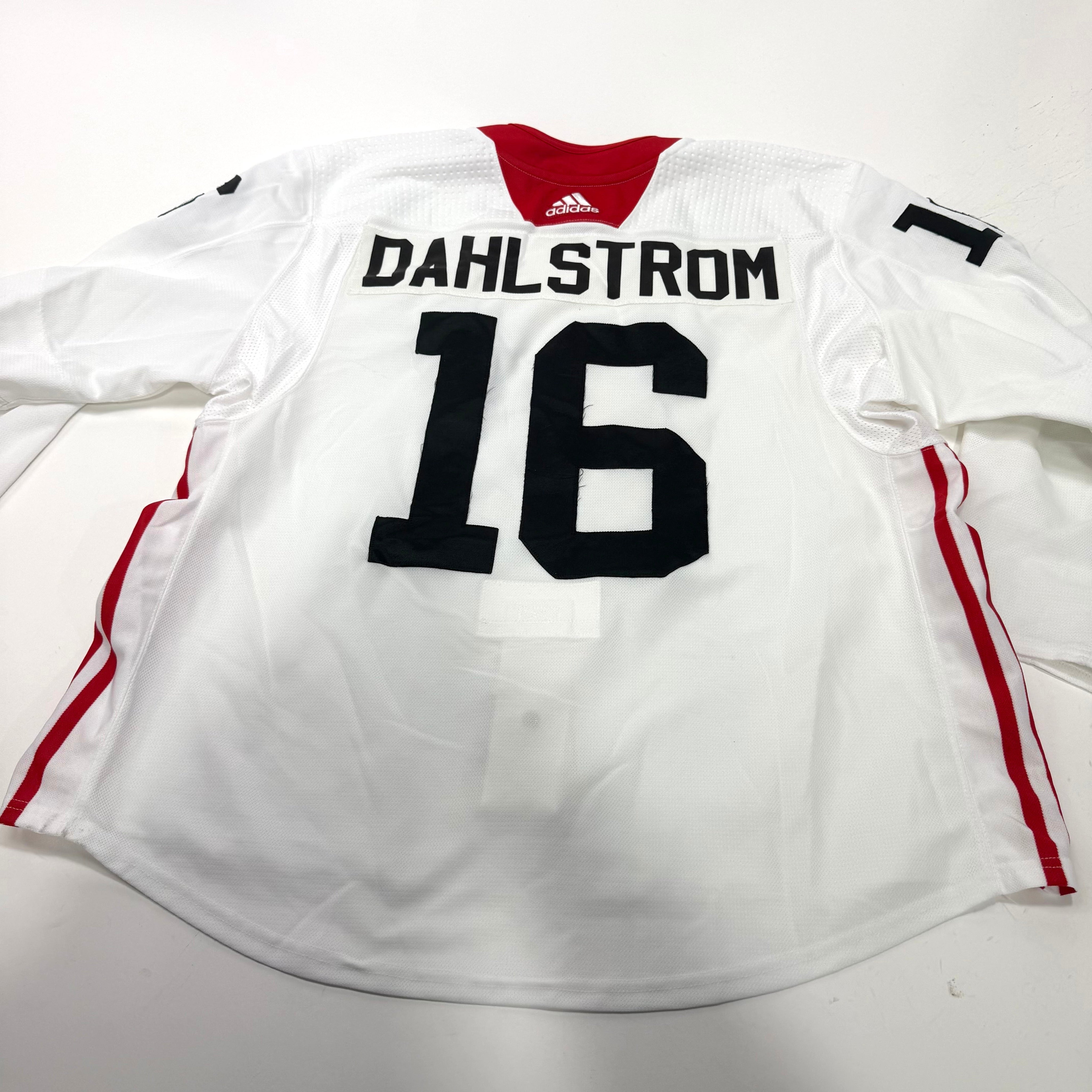 Used White Chicago Blackhawks Adidas MIC Practice Jersey | Size 58 | Dahlstrom #16 - Top Flight Hockey