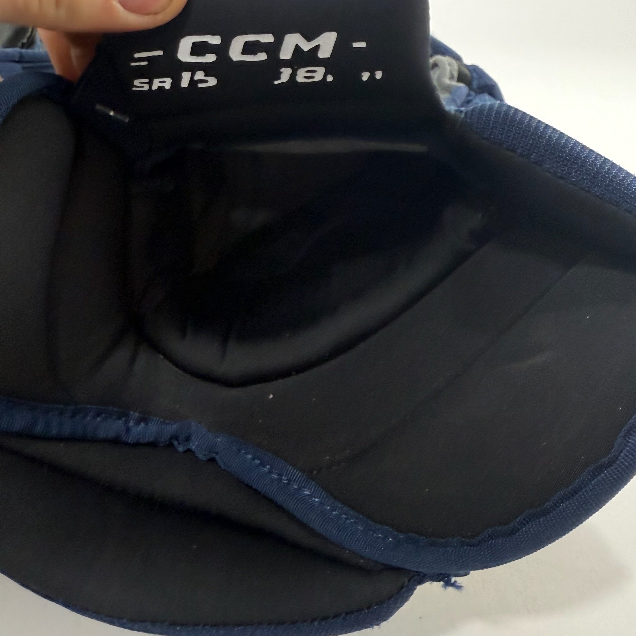 Used Navy STL Blues CCM HGCL Gloves | 15" | Faksa | D179 - Top Flight Hockey
