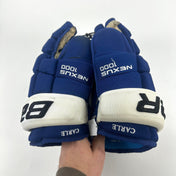 Used Royal Blue Bauer Nexus 1000 Gloves | 14" | Carle Tampa Bay | TBL379