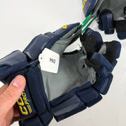 Used Stl Blues Navy CCM HGCL Gloves | 13" | Puvernovic | D94 - Top Flight Hockey