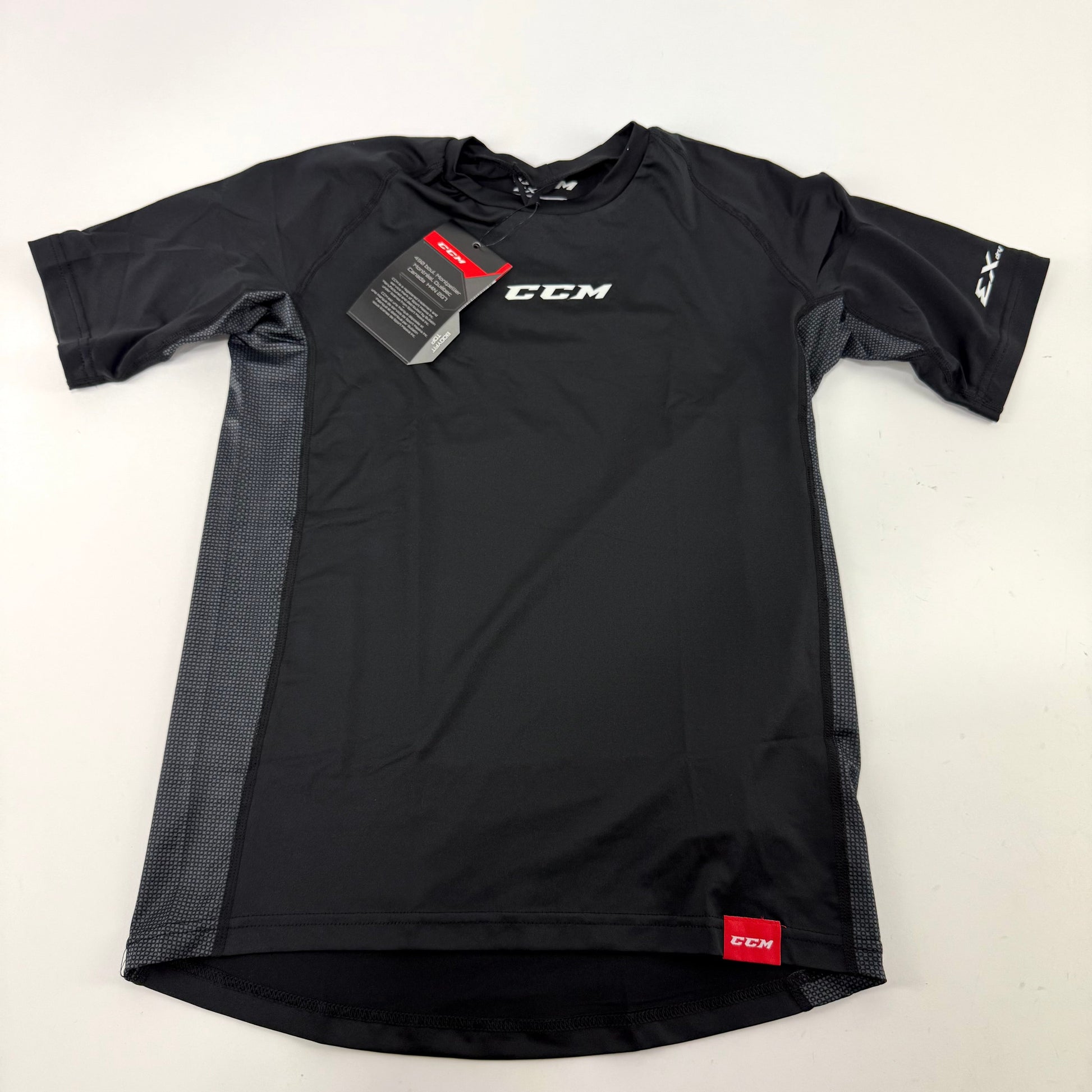 New Black Youth Short Sleeve Body Fit Shirt | Youth M | #191520520106 - Top Flight Hockey