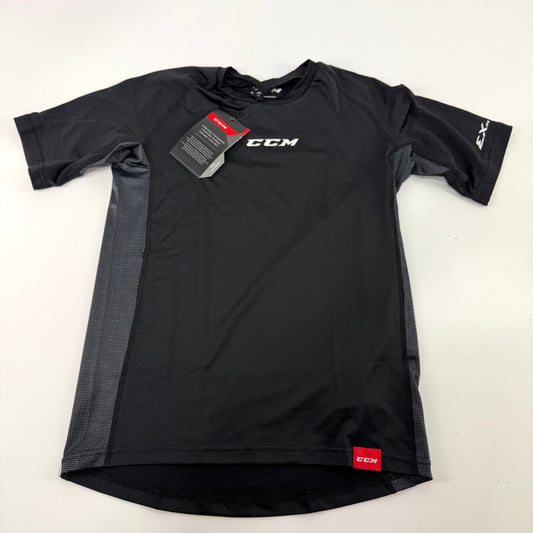 New Black Youth Short Sleeve Body Fit Shirt | Youth M | #191520520106 - Top Flight Hockey