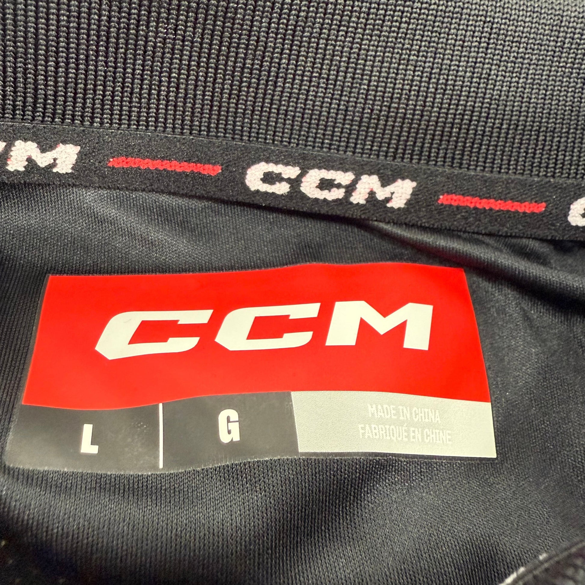 New Black CCM Mens Team Polo | Senior L | #888600266848 - Top Flight Hockey