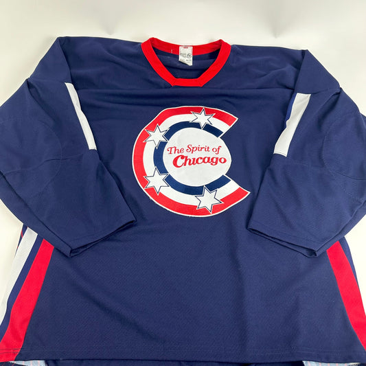 Used Navy Spirit of Chicago Game Jersey | Senior XL | K283 - Top Flight Hockey