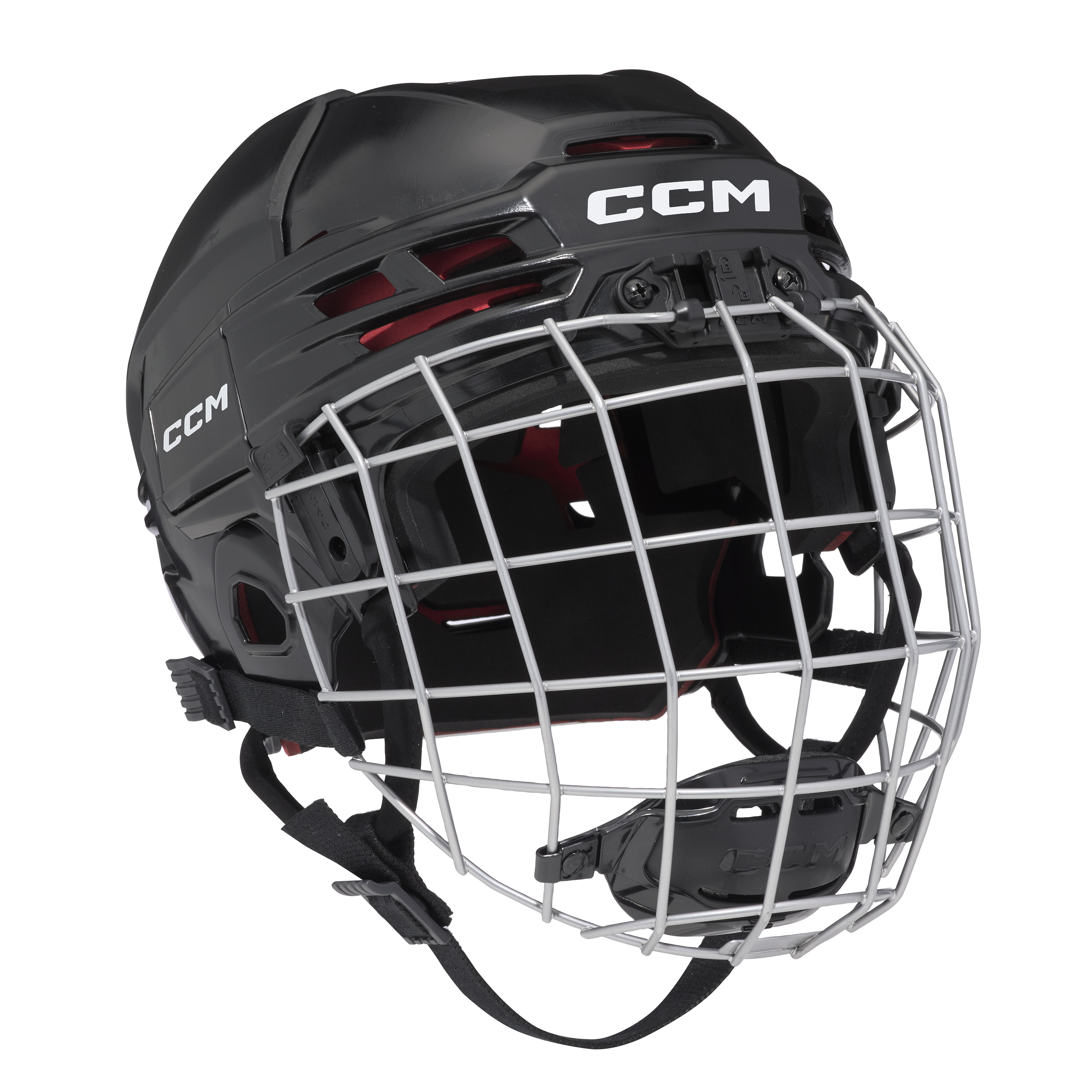 New CCM Black Tacks 70 Helmet Combo | Junior OSFA | #191520440343 - Top Flight Hockey