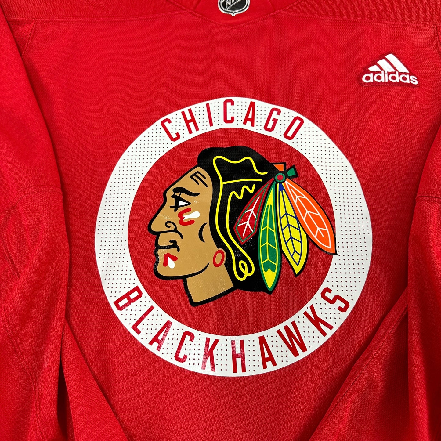 MACDOUGALL #85 - Red Chicago Blackhawks Practice Jersey - Adidas MIC Size 58