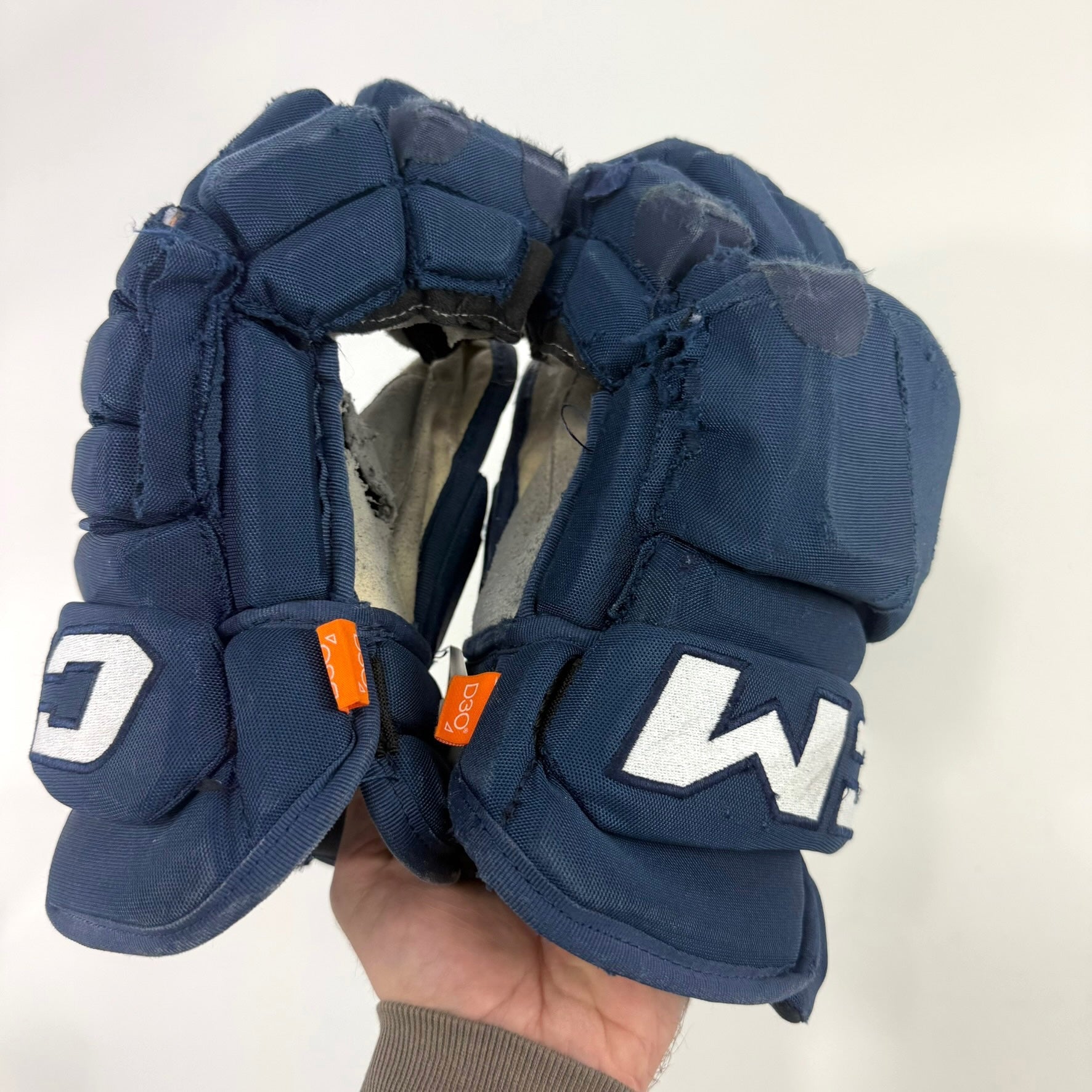 Used Navy CCM 4Roll Gloves | 15" | D375