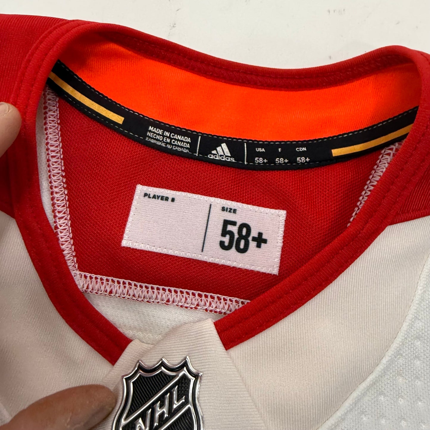 Used White Chicago Blackhawks Adidas MIC Practice Jersey | Size 58+ | Bondra #68 - Top Flight Hockey