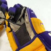 Used Yellow and Purple CCM 4 Roll Pro Gloves | 14" | E461 - Top Flight Hockey