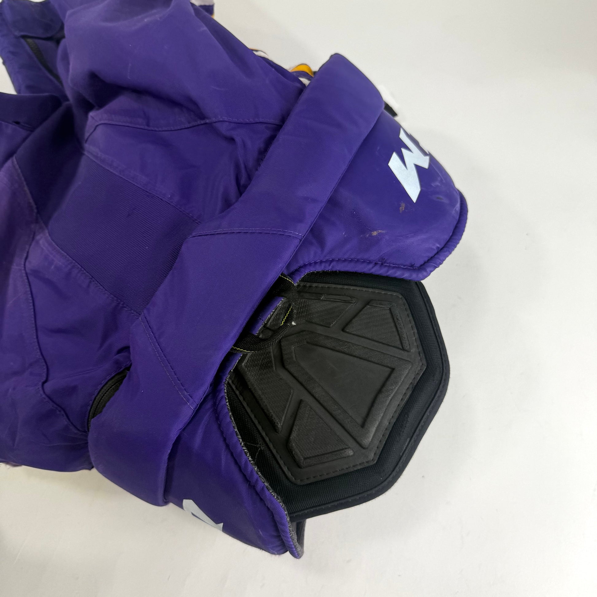 Used Purple/Yellow CCM Tacks 65C Pants | Large | E538 - Top Flight Hockey