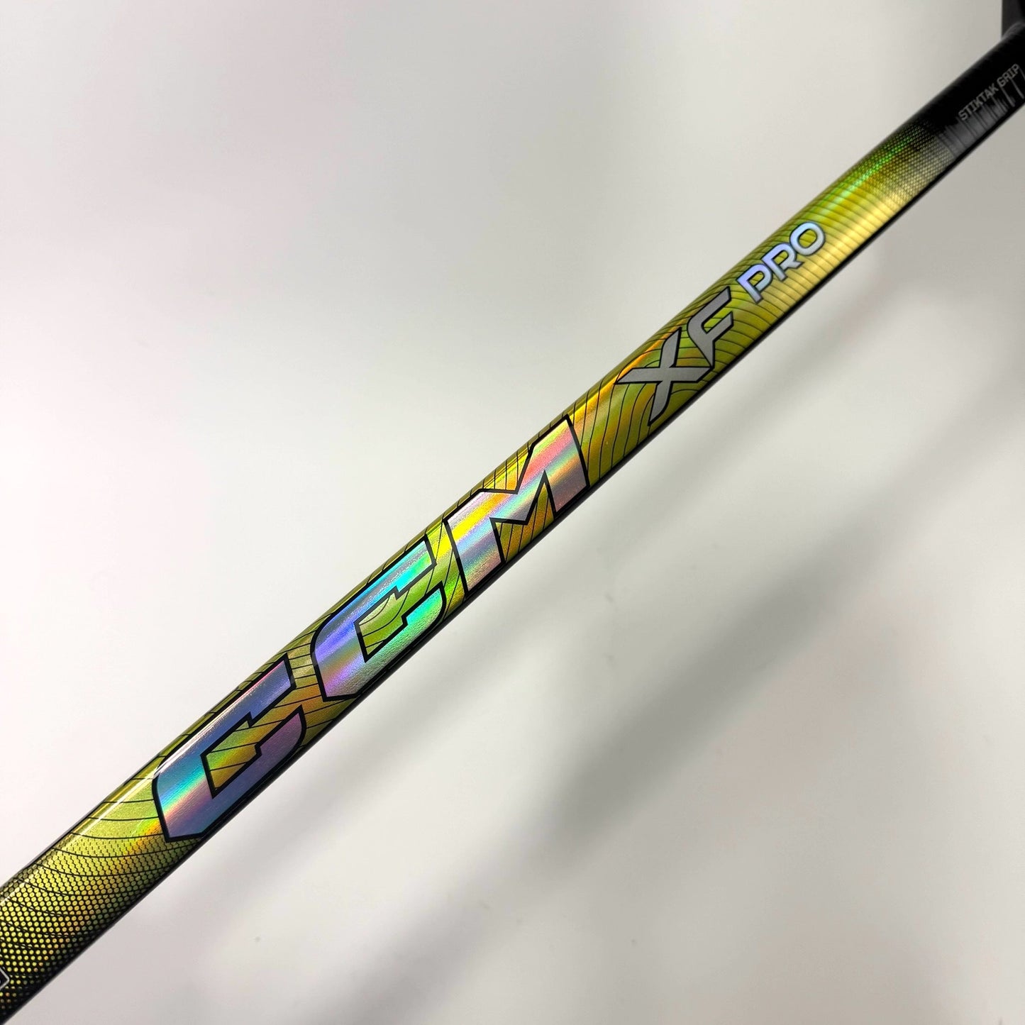 New Regular Black/Gold CCM Tacks XF Pro Goalie Stick | 25" Paddle P31 Curve Grip | AB974