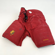 Used Red Bauer Custom Pro Pants | Senior Small | Ferris State | C194