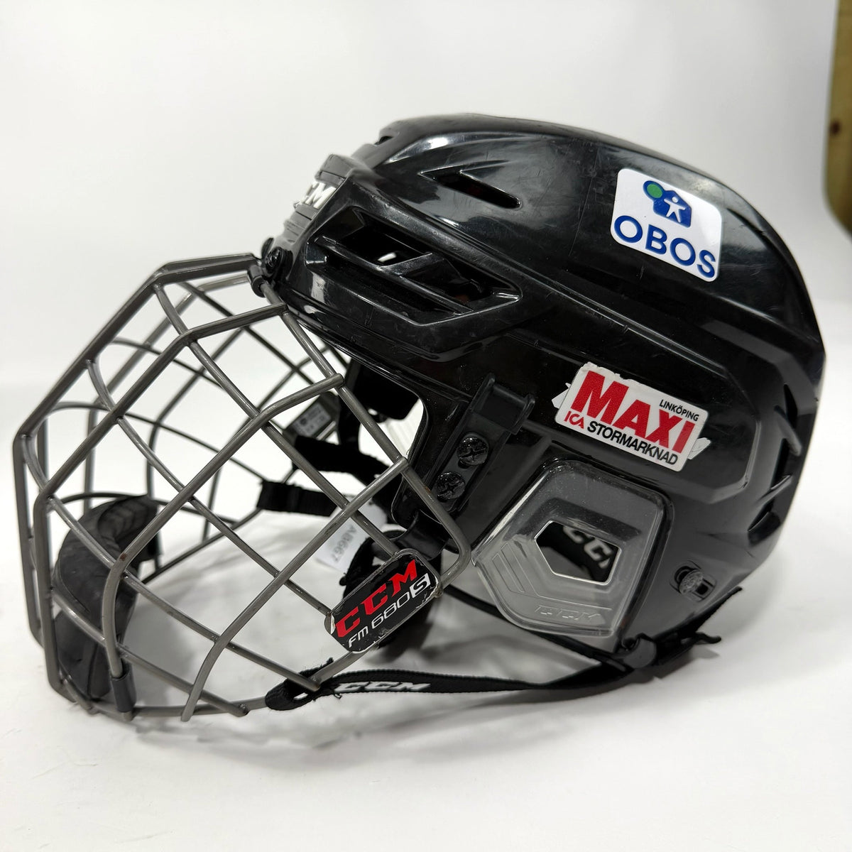 Used Black CCM Tacks 710 Helmet with Cage | Senior Small | AB667