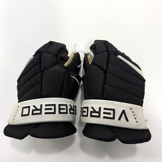 Used Black and White Verbero Gloves | 14" | #A116 - Top Flight Hockey