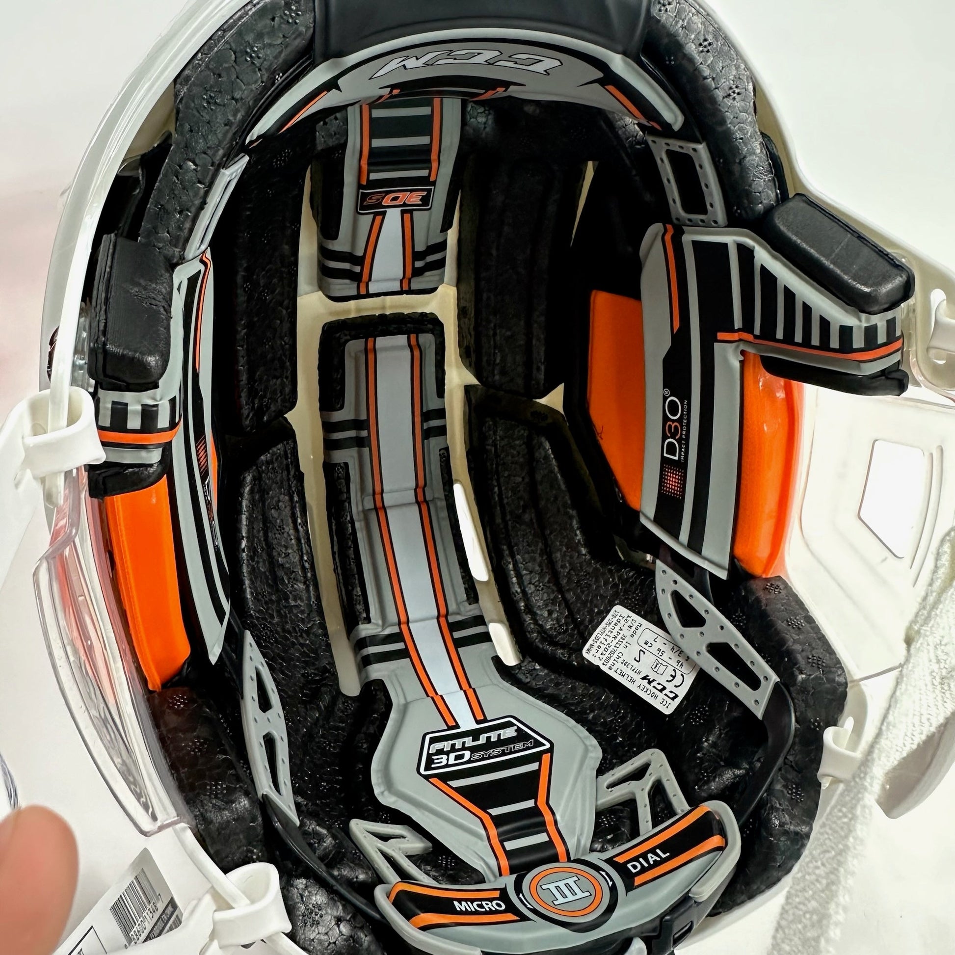 Brand New Small White CCM Fitlite 3DS Helmet - Top Flight Hockey
