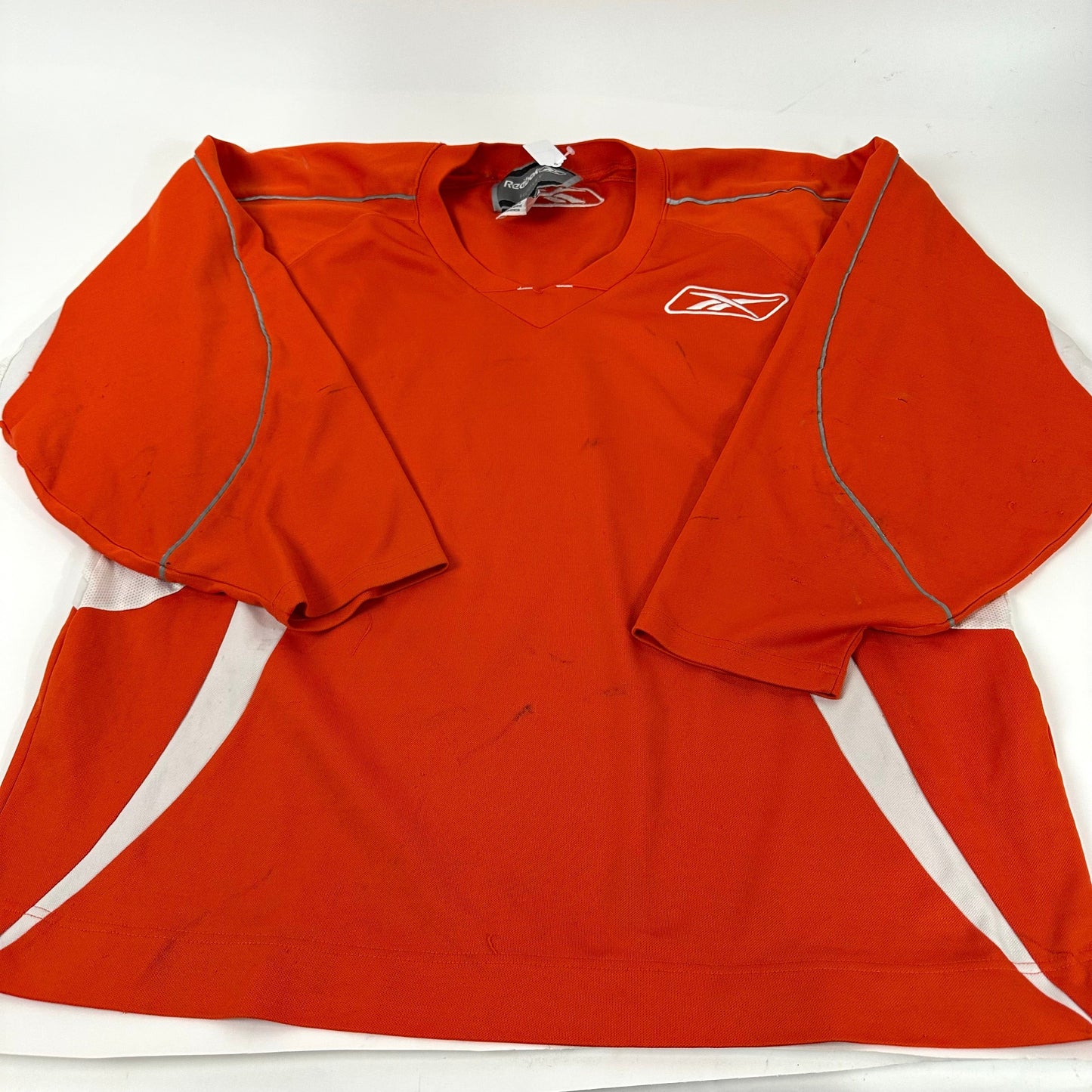 Used Blank Orange Reebok Practice Jersey | Senior XXL | Q407 - Top Flight Hockey