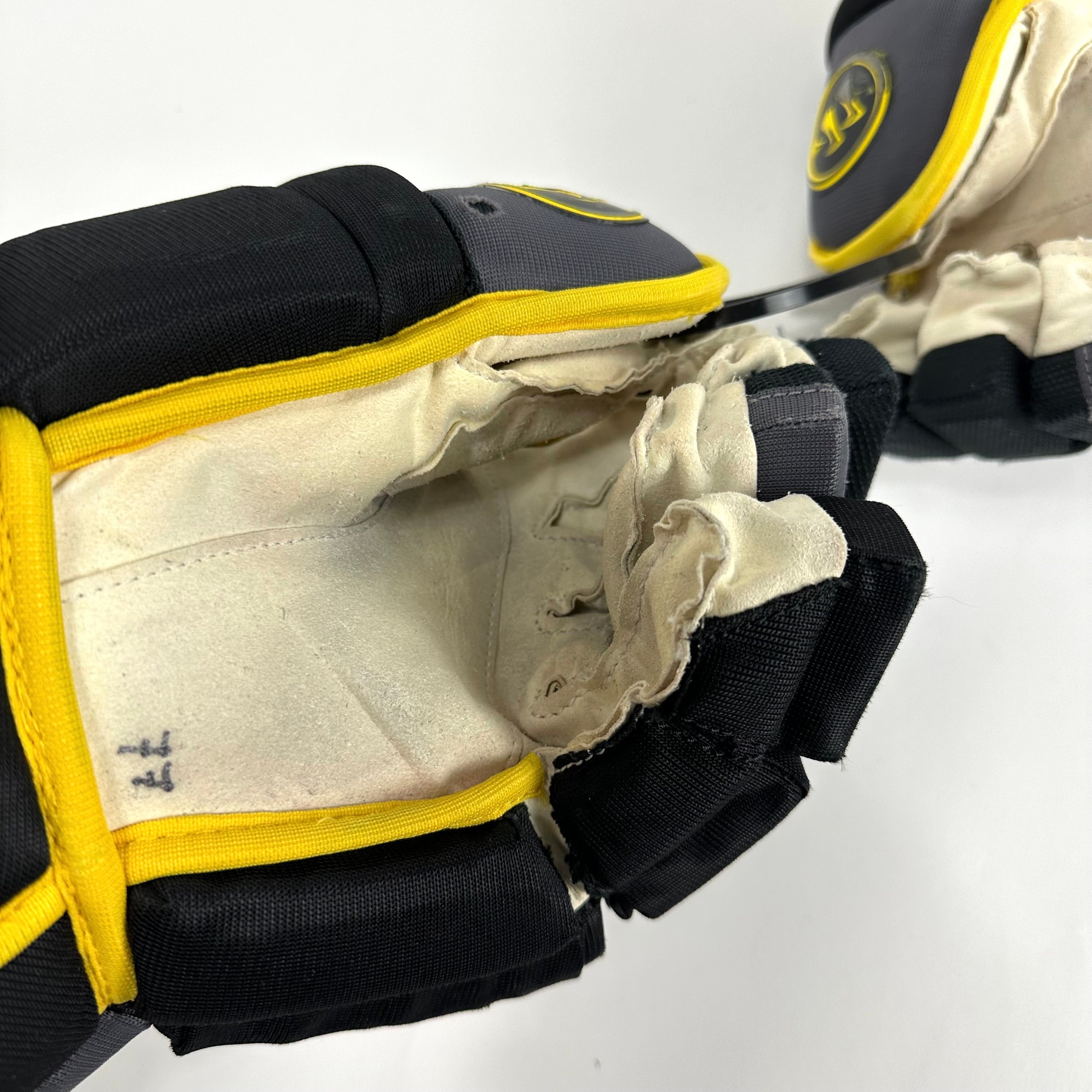 Used Black and Gold Warrior Alpha Pro Gloves | 15" | K352