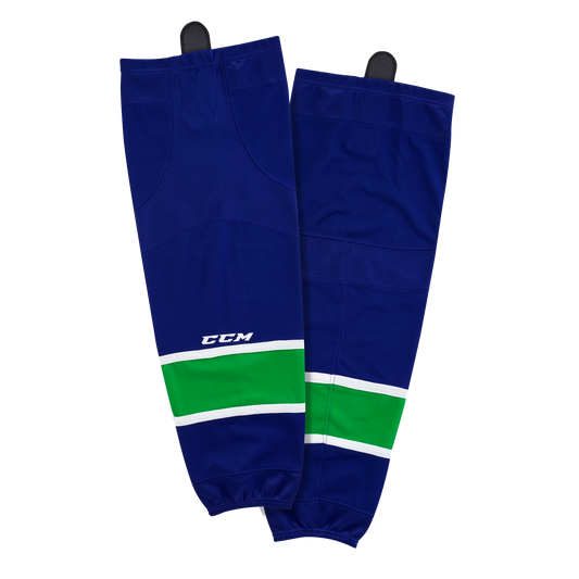Brand New - Vancouver Canucks Home CCM Quicklite 8000 Hockey Socks - Intermediate - Top Flight Hockey